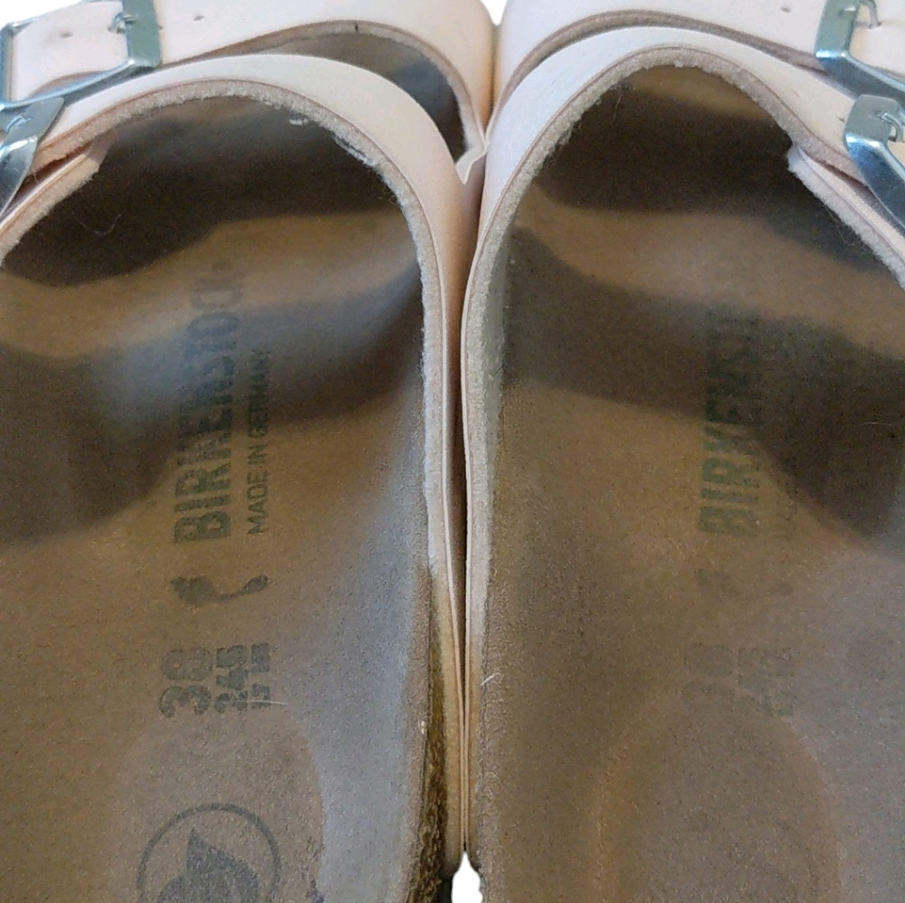 Birkenstock Women's Arizona Vegan Birkibuc Light Rose EU 38 US 7-7.5 Regular - Picture 3 of 8